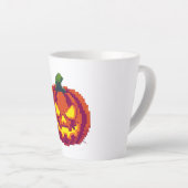 Pixel Halloween Pumpkin Latte Mok (Rechterhoek)