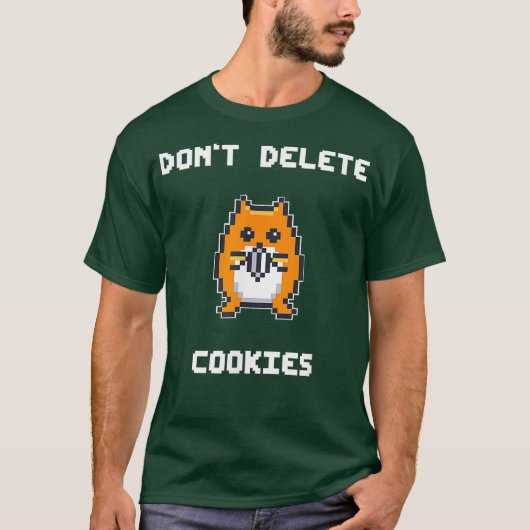 Pixel Hamster verwijdert koekjes nerd T-shirt (Voorkant)