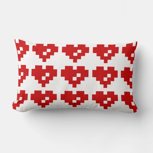 Pixel Hart 8 Bit Liefde Kussen (Voorkant)