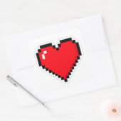 Pixel Hart 8 Bit Retro Gamer Sticker (Envelop)