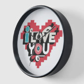 Pixel Hart Ik Hou Van Jou Retro Typografie (Hoek)