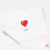 Pixel_Hart Ronde Sticker (Envelop)