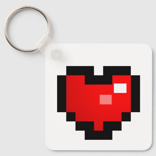 PIXEL HART SLEUTELHANGER (Voorkant)