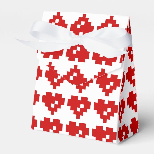 Pixel Heart 8 Bit Love Bedankdoosjes (Voorkant Zijde)