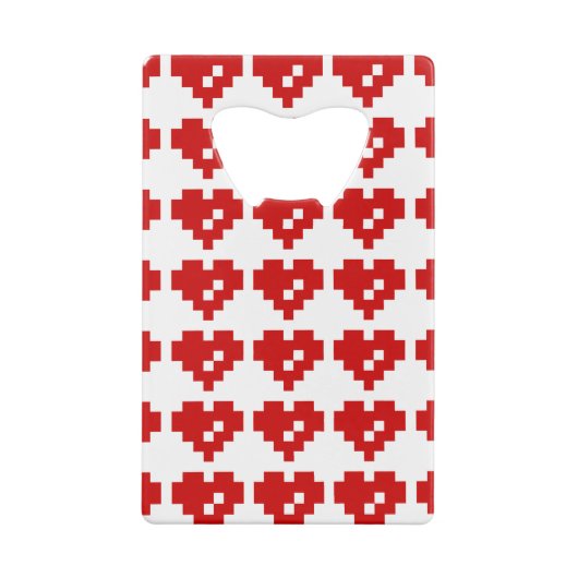 Pixel Heart 8 Bit Love Creditkaart Flessenopener (Achterkant)