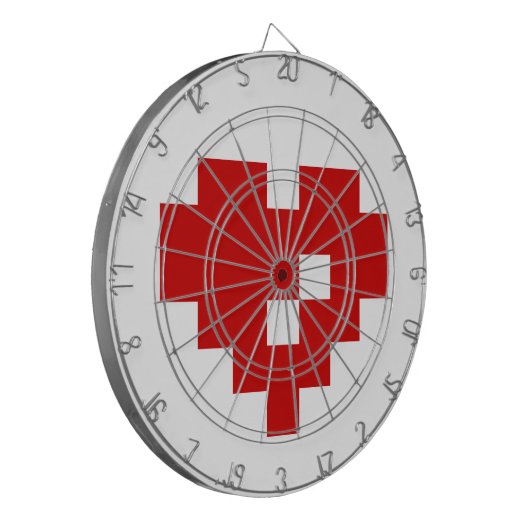 Pixel Heart 8 Bit Love Dartbord (Voorkant Links)