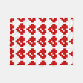 Pixel Heart 8 Bit Love Fleece Deken (Voorkant (Horizontaal))