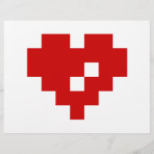 Pixel Heart 8 Bit Love Flyer (Voorkant)