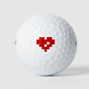 Pixel Heart 8 Bit Love Golfballen