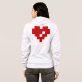 Pixel Heart 8 Bit Love Hoodie (Achterkant volledig)