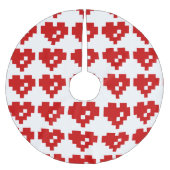 Pixel Heart 8 Bit Love Kerstboom Rok (Voorkant)