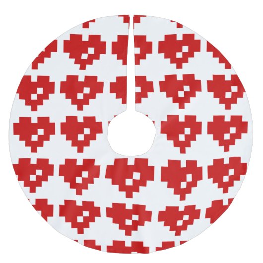 Pixel Heart 8 Bit Love Kerstboom Rok (Voorkant)