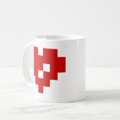Pixel Heart 8 Bit Love Koffiemok (Voorkant links)