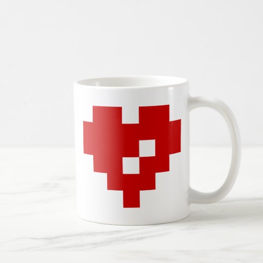 Pixel Heart 8 Bit Love Koffiemok (Rechts)