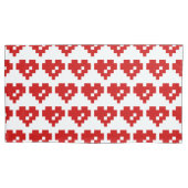 Pixel Heart 8 Bit Love Kussensloop (Voorkant-Links)