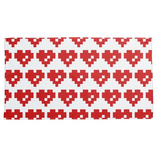 Pixel Heart 8 Bit Love Kussensloop (Voorkant-Rechts)