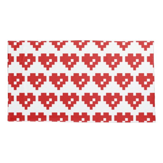 Pixel Heart 8 Bit Love Kussensloop (Achterkant-Links)