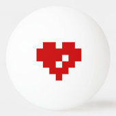 Pixel Heart 8 Bit Love Pingpongbal (Voorkant)