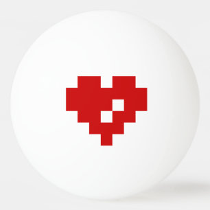 Pixel Heart 8 Bit Love Pingpongbal