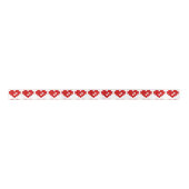 Pixel Heart 8 Bit Love Satijnen Lint (Voorkant)