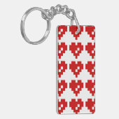 Pixel Heart 8 Bit Love Sleutelhanger (Voorkant Links)