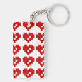 Pixel Heart 8 Bit Love Sleutelhanger (achterkant)