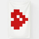 Pixel Heart 8 Bit Love Spandoek (Verticaal)