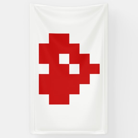 Pixel Heart 8 Bit Love Spandoek (Verticaal)
