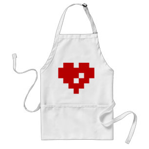 Pixel Heart 8 Bit Love Standaard Schort