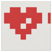 Pixel Heart 8 Bit Love Stof (Close Up)