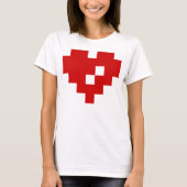 Pixel Heart 8 Bit Love T-shirt (Voorkant)