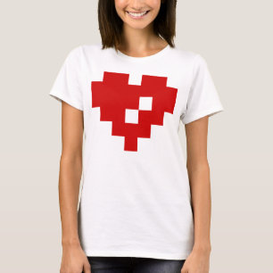 Pixel Heart 8 Bit Love T-shirt