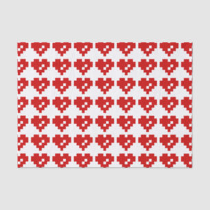 Pixel Heart 8 Bit Love Tissuepapier
