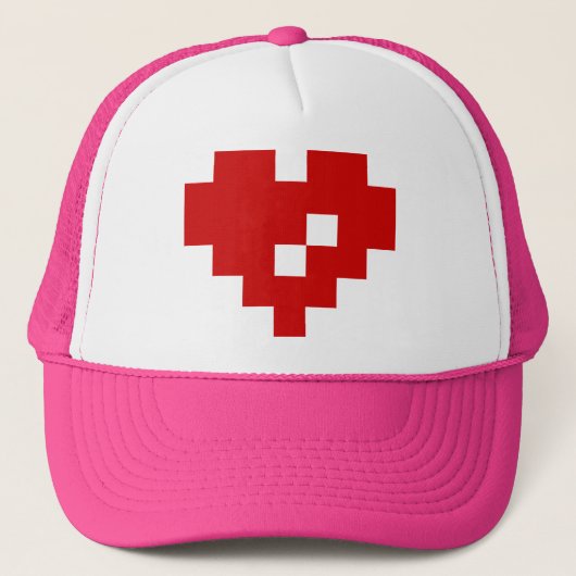 Pixel Heart 8 Bit Love Trucker Pet (Voorkant)