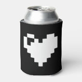 Pixel Heart 8-bits Blikjeskoeler (Blikje Voorkant)