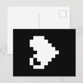 Pixel Heart 8-bits Briefkaart (Voorkant / Achterkant)