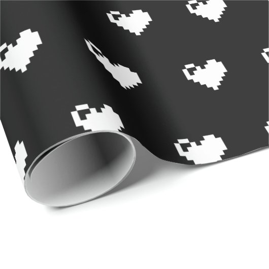 Pixel Heart 8-bits Cadeaupapier (Rol Hoek)