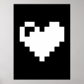 Pixel Heart 8-bits Poster (Voorkant)