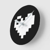 Pixel Heart 8-bits Ronde Klok (Hoek)