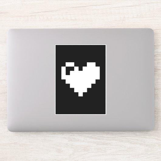 Pixel Heart 8-bits Sticker (Computer)
