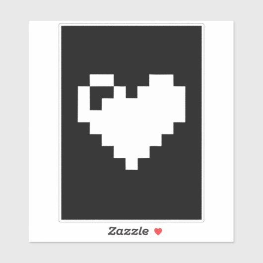Pixel Heart 8-bits Sticker (Vel)