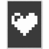 Pixel Heart 8-bits Sticker (Voorkant)