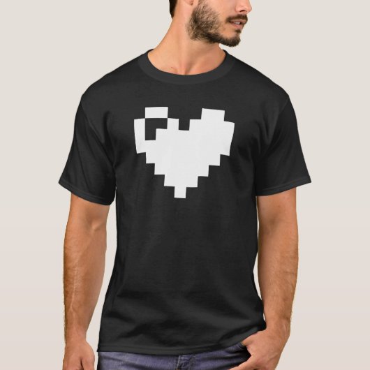 Pixel Heart 8-bits T-shirt (Voorkant)