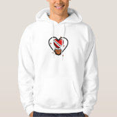 Pixel Heart Balloon - Omhoog, Omhoog en weg Hoodie (Voorkant)