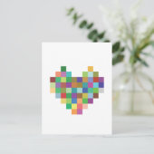 Pixel Heart Briefkaart (Staand voorkant)