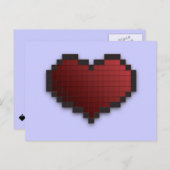 Pixel Heart Briefkaart (Voorkant / Achterkant)