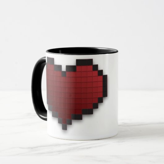 Pixel Heart Mok (Voorkant links)