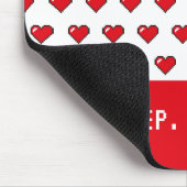 Pixel Heart Pattern Muismat (Hoek)