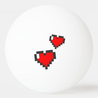 Pixel Heart Pattern Pingpongbal