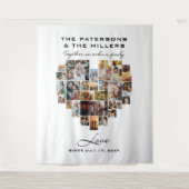 Pixel Heart Photo Collage Family Jubileum Wandkleed (Voorkant)